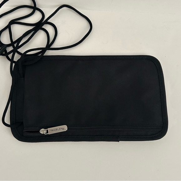 Travelon Black Passport Holder with Pen and Card Slots - Picture 5 of 7